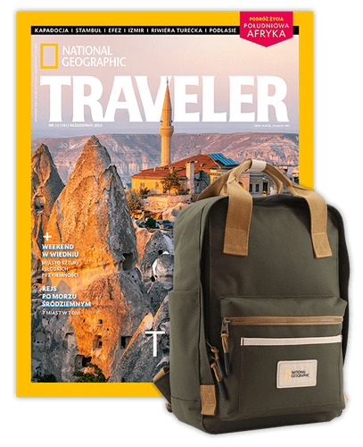 Roczna prenumerata Travelera z plecakiem National Geographic Legend Khaki