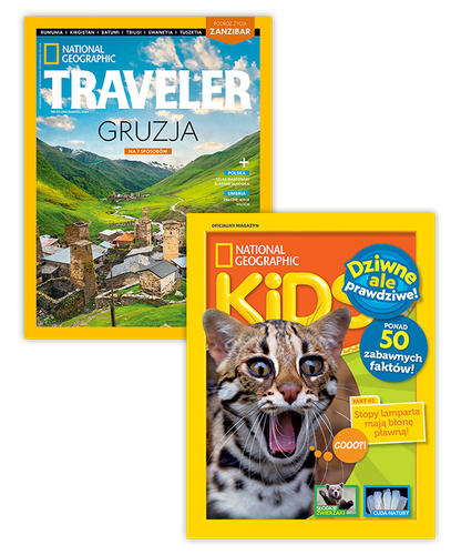 Pakiet prenumeraty: Traveler i National Geographic Kids