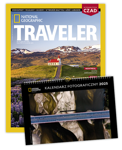 Roczna prenumerata Travelera z kalendarzem NG 2025