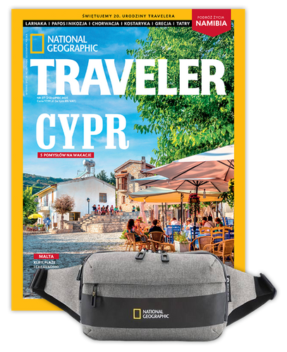 Roczna prenumerata Travelera z torbą biodrową-nerką NG 21103 szara