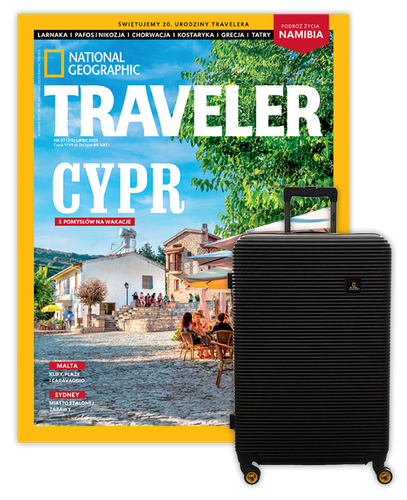 Roczna prenumerata Travelera z Walizką National Geographic Abroad - Średnia/Czarna
