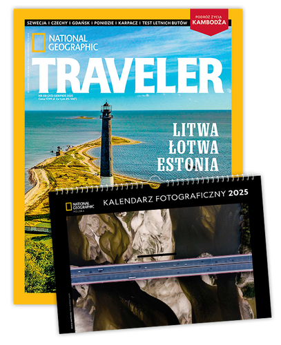 Roczna prenumerata Travelera z kalendarzem NG 2025