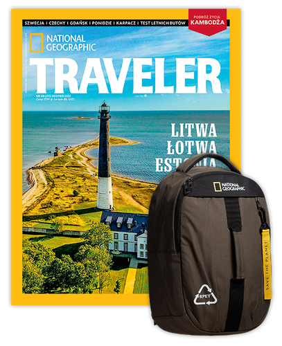 Roczna prenumerata Travelera z plecakiem jednokomorowym NG NATURAL 15782 khaki