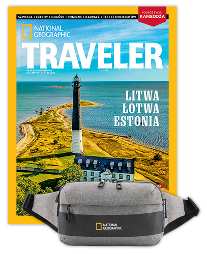 Roczna prenumerata Travelera z torbą biodrową-nerką NG 21103 szara