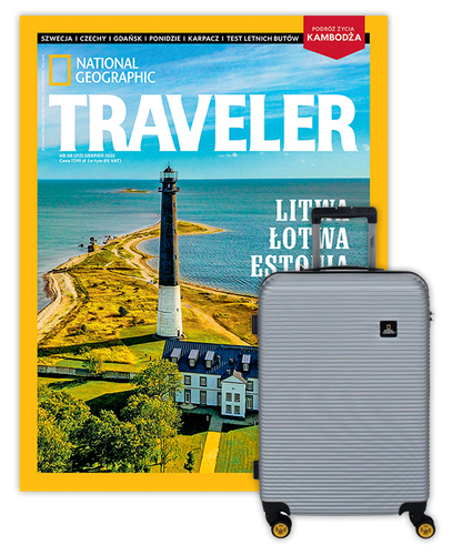 Roczna prenumerata Travelera z Walizką National Geographic Abroad - Średnia/Srebrna