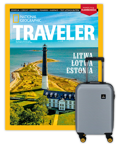 Roczna prenumerata Travelera z Walizką kabinową National Geographic Abroad Srebrna