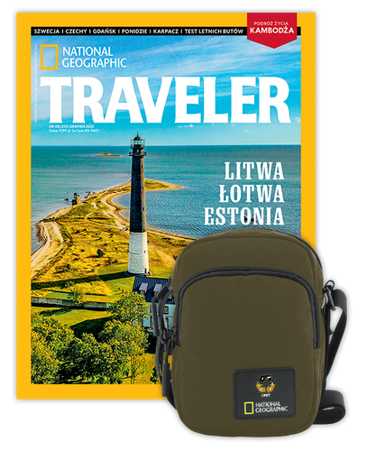 Roczna prenumerata Travelera z torbą na ramię NG OCEAN KHAKI