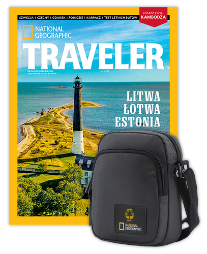 Roczna prenumerata Travelera z torbą na ramię NG OCEAN CZARNA