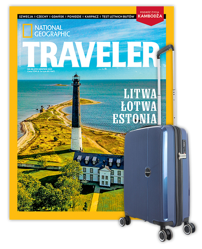 Traveler 8/2025 z Walizką kabinową SAXOLINE Holiday Expres S navy