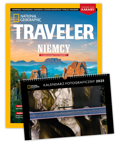 Roczna prenumerata Travelera z kalendarzem NG 2025