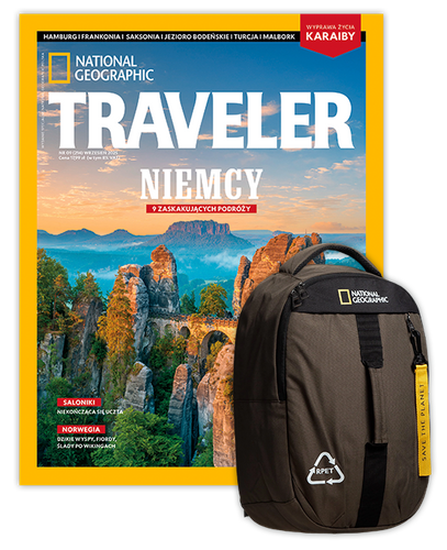 Roczna prenumerata Travelera z plecakiem jednokomorowym NG NATURAL 15782 khaki