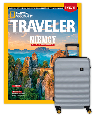 Roczna prenumerata Travelera z Walizką National Geographic Abroad - Średnia/Srebrna
