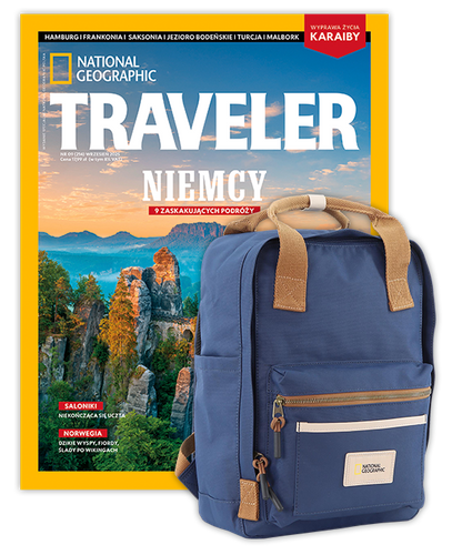 Roczna prenumerata Travelera z plecakiem National Geographic Legend