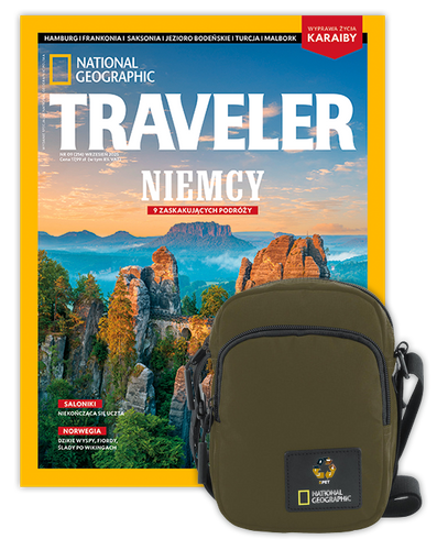 Roczna prenumerata Travelera z torbą na ramię NG OCEAN KHAKI