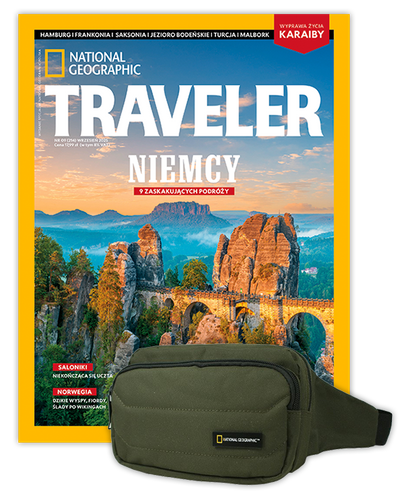 Roczna prenumerata Travelera z torbą biodrową NG PRO 718 KHAKI