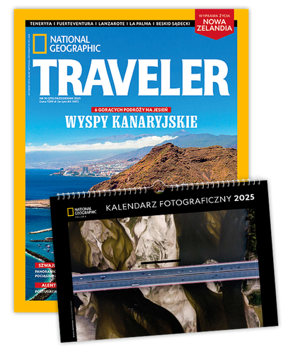 Roczna prenumerata Travelera z kalendarzem NG 2025