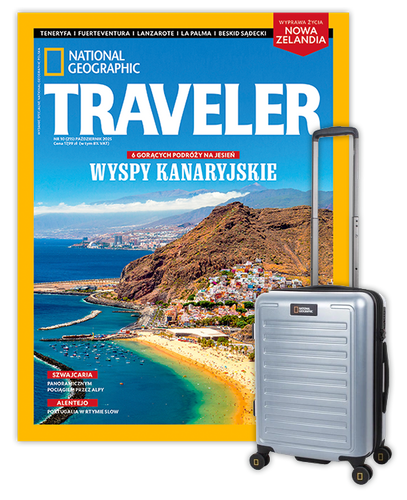 Roczna prenumerata Travelera z walizką kabinową NG Cruise srebrna