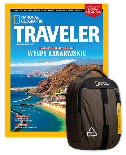 Roczna prenumerata Travelera z plecakiem jednokomorowym NG NATURAL 15782 khaki