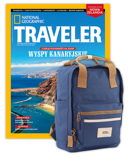 Roczna prenumerata Travelera z plecakiem National Geographic Legend