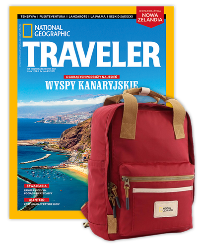 Roczna prenumerata Travelera z plecakiem National Geographic Legend