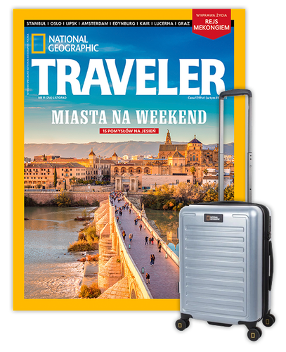 Roczna prenumerata Travelera z walizką kabinową NG Cruise srebrna