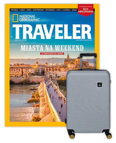 Roczna prenumerata Travelera z Walizką National Geographic Abroad - Średnia/Srebrna