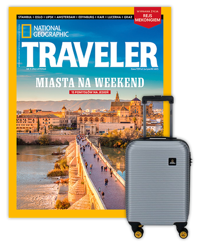 Roczna prenumerata Travelera z Walizką kabinową National Geographic Abroad Srebrna