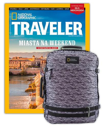 Roczna prenumerata Travelera z plecakiem/torbą podręczną NG HYBRID 11801 FALE MORSKIE