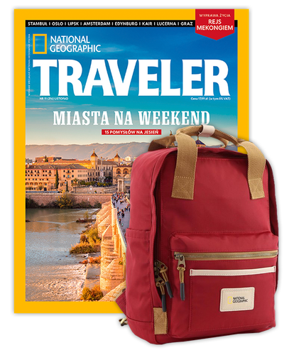 Roczna prenumerata Travelera z plecakiem National Geographic Legend
