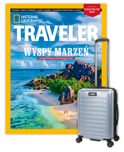 Roczna prenumerata Travelera z walizką kabinową NG Cruise srebrna