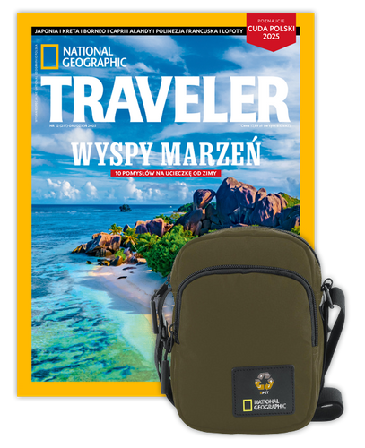 Roczna prenumerata Travelera z torbą na ramię NG OCEAN KHAKI