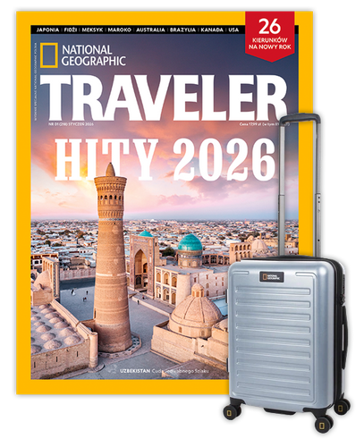 Roczna prenumerata Travelera z walizką kabinową NG Cruise srebrna