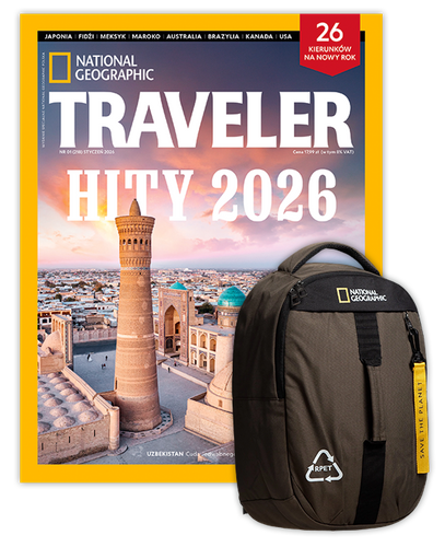 Roczna prenumerata Travelera z plecakiem jednokomorowym NG NATURAL 15782 khaki