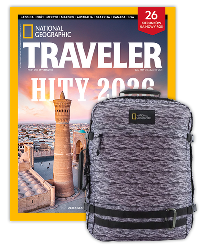 Roczna prenumerata Travelera z plecakiem/torbą podręczną NG HYBRID 11801 FALE MORSKIE
