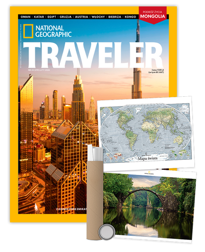 Roczna prenumerata Travelera z plakatem dwustronnym NG