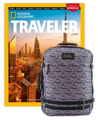 Roczna prenumerata Travelera z plecakiem/torbą podręczną NG HYBRID 11801 FALE MORSKIE