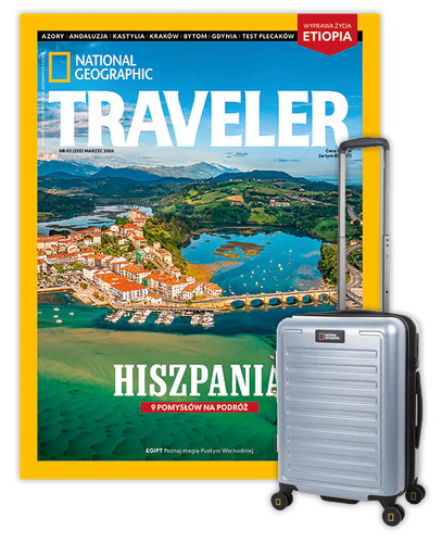 Roczna prenumerata Travelera z walizką kabinową NG Cruise srebrna