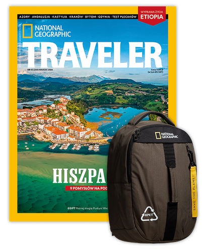 Roczna prenumerata Travelera z plecakiem jednokomorowym NG NATURAL 15782 khaki