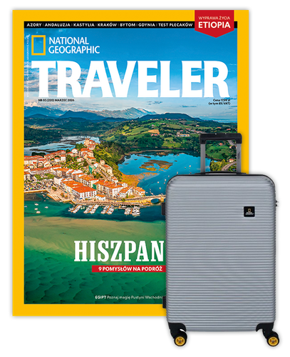 Roczna prenumerata Travelera z Walizką National Geographic Abroad - Średnia/Srebrna