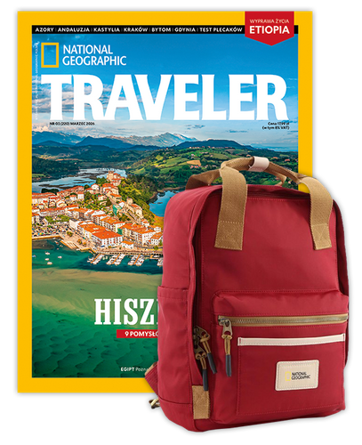 Roczna prenumerata Travelera z plecakiem National Geographic Legend