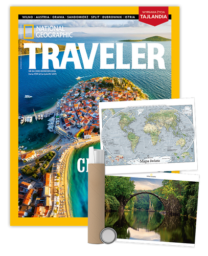Roczna prenumerata Travelera z plakatem dwustronnym NG