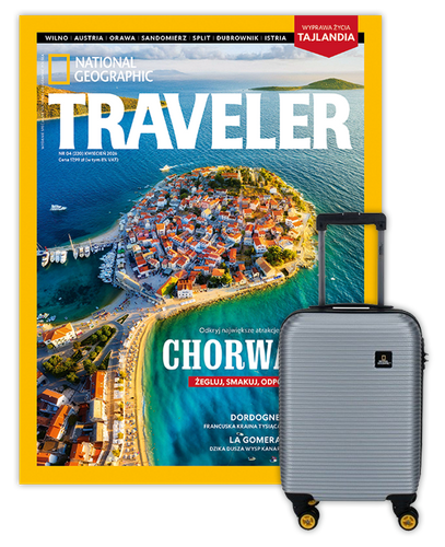 Roczna prenumerata Travelera z Walizką kabinową National Geographic Abroad Srebrna