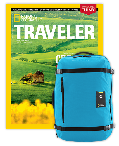 Burda Roczna prenumerata Travelera z dużym plecakiem-torbą turkusowy NG OCEAN (poj. 41-50 l.)
