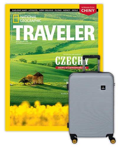 Roczna prenumerata Travelera z Walizką National Geographic Abroad - Średnia/Srebrna