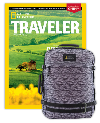 Roczna prenumerata Travelera z plecakiem/torbą podręczną NG HYBRID 11801 FALE MORSKIE