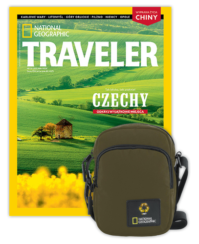 Roczna prenumerata Travelera z torbą na ramię NG OCEAN KHAKI