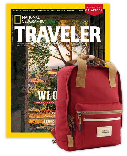 Roczna prenumerata Travelera z plecakiem National Geographic Legend