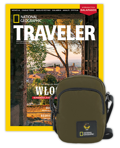 Roczna prenumerata Travelera z torbą na ramię NG OCEAN KHAKI