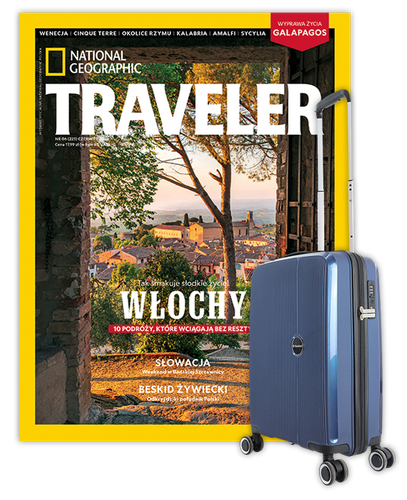 Roczna prenumerata Travelera z Walizką kabinową SAXOLINE Holiday Expres S navy