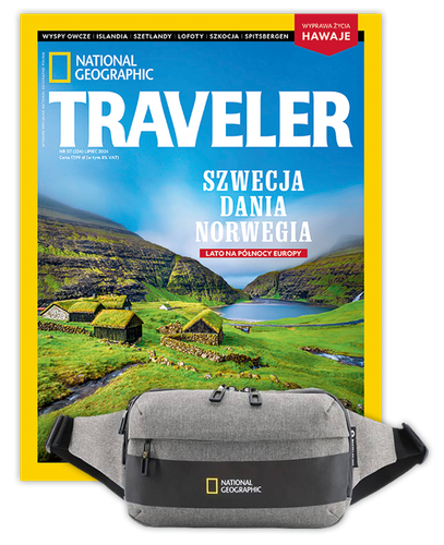 Roczna prenumerata Travelera z torbą biodrową-nerką NG 21103 szara